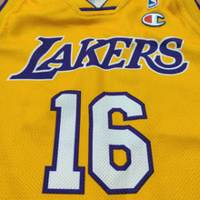 Carica l&#39;immagine nel visualizzatore di Gallery, Champion NBA Jersey Junior. Los Angeles Lakers. #16 Pau Gasol (Niño/Youth) (2008)
