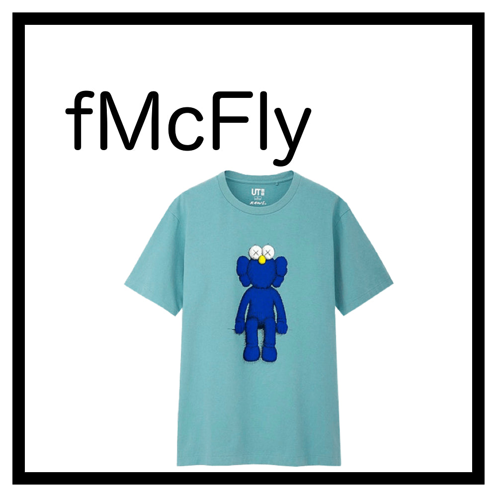 kaws x uniqlo blue bff tee green