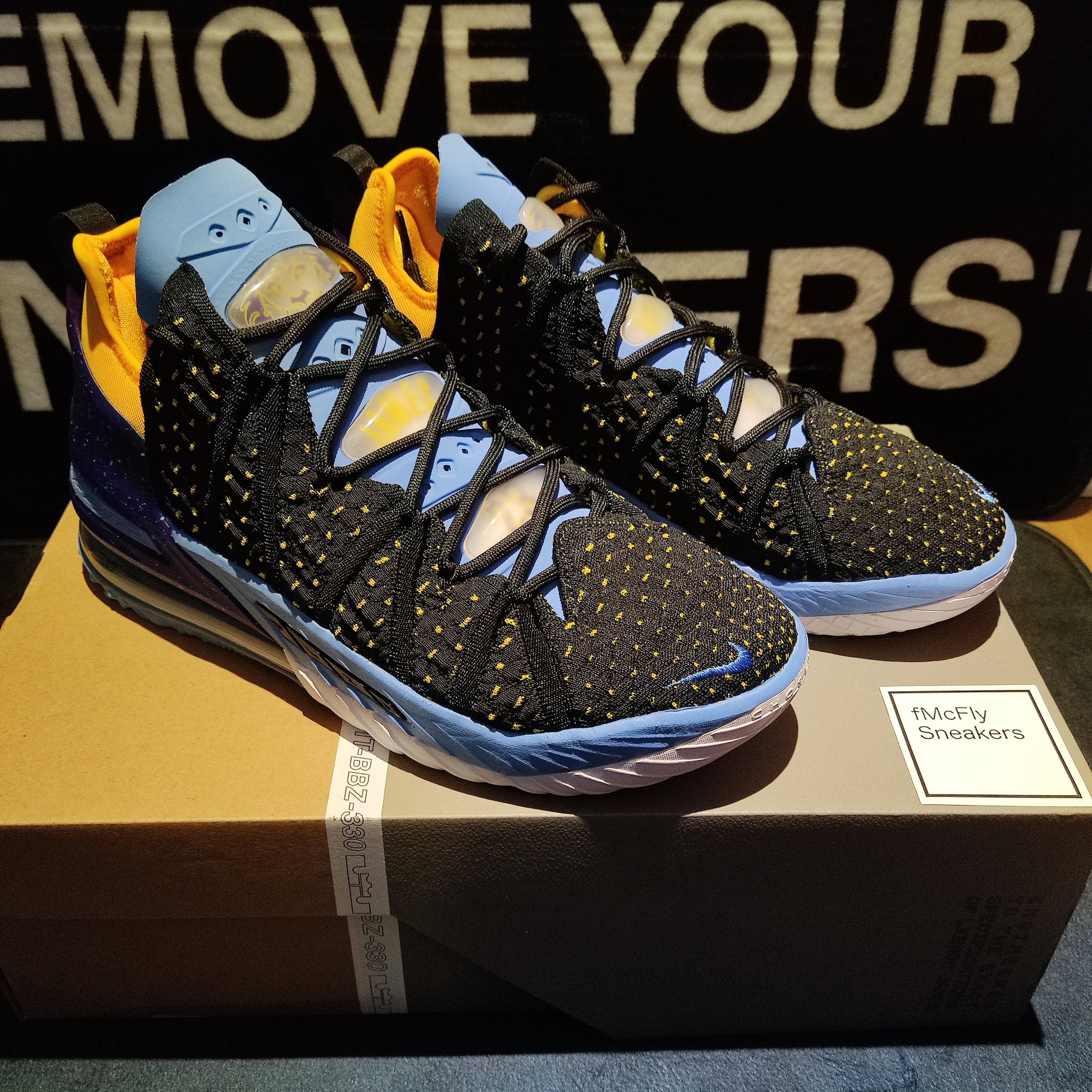 Nike Lebron XVIII Dinasty Minneapolis Lakers 2021 fMcFly Sneakers