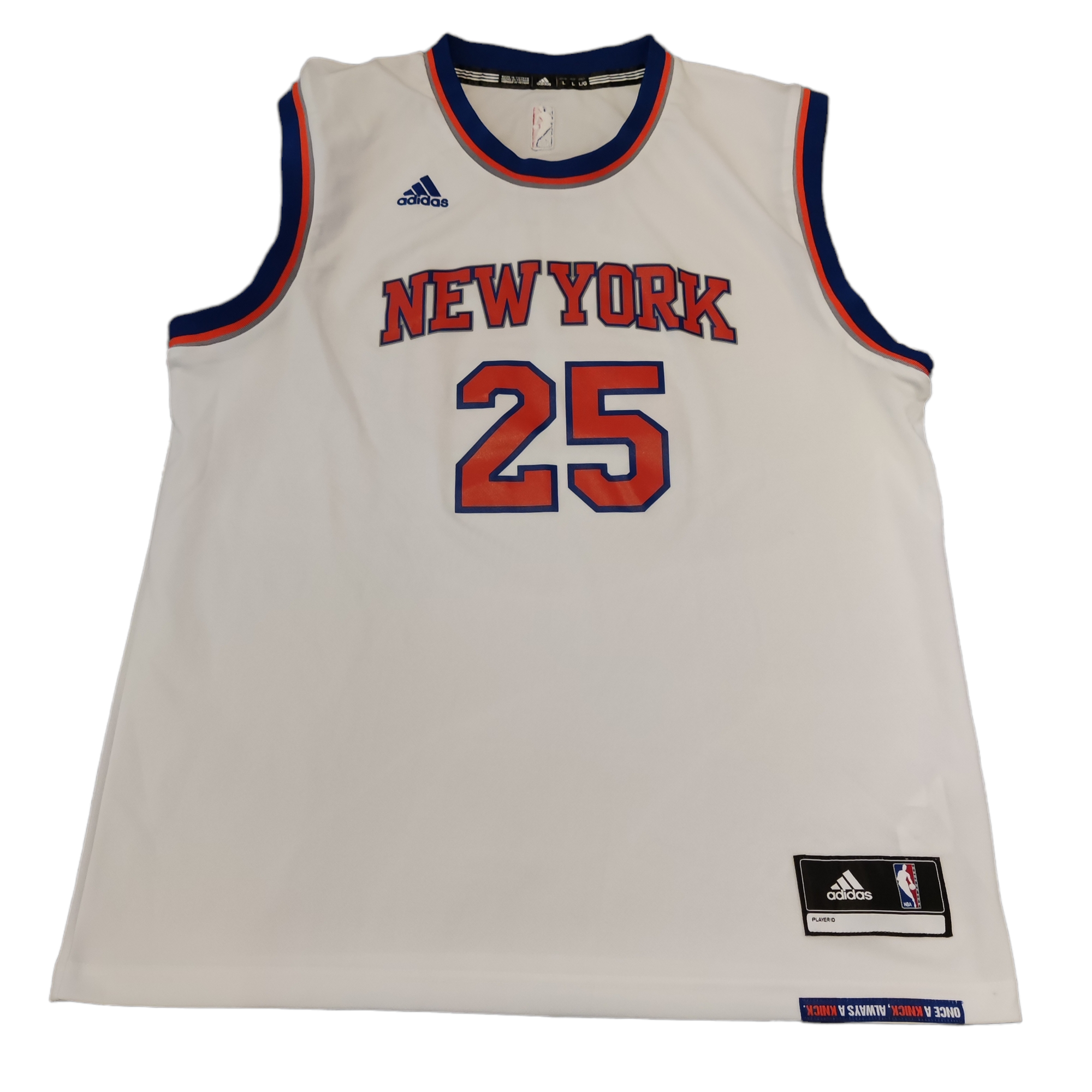 Adidas Derrick Rose New York Knicks Jersey T Shirt NBA Basketball Blue Size  XL